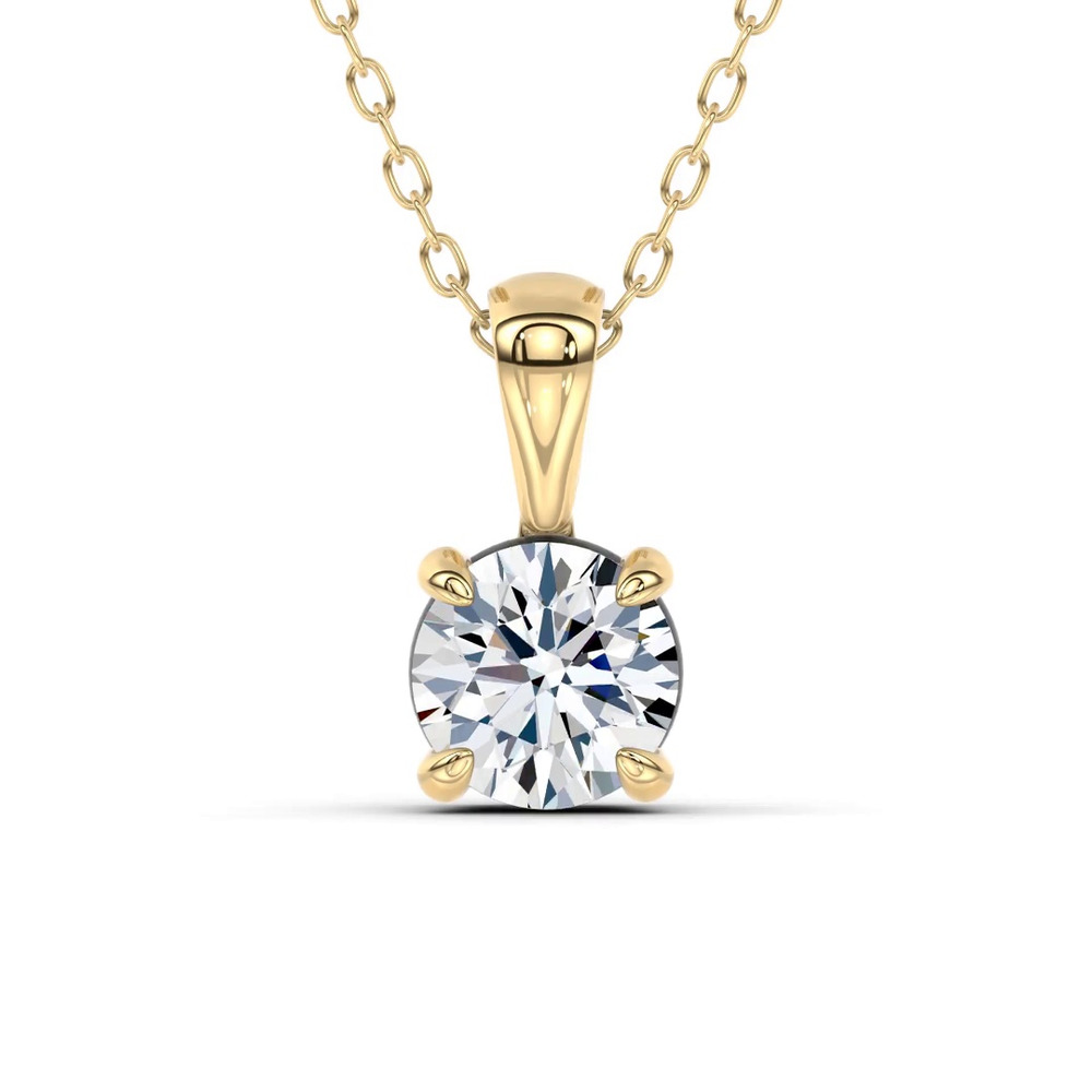 360 degree view of Midnight Halo Round Lab Pendant (1 ct. tw.) by Christian Siriano