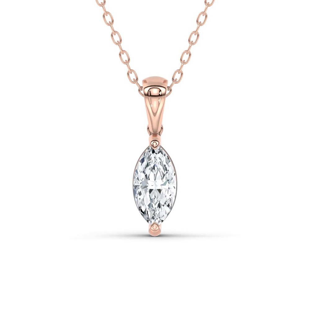 360 degree view of Midnight Halo Marquise Lab Pendant (1 ct. tw.) by Christian Siriano