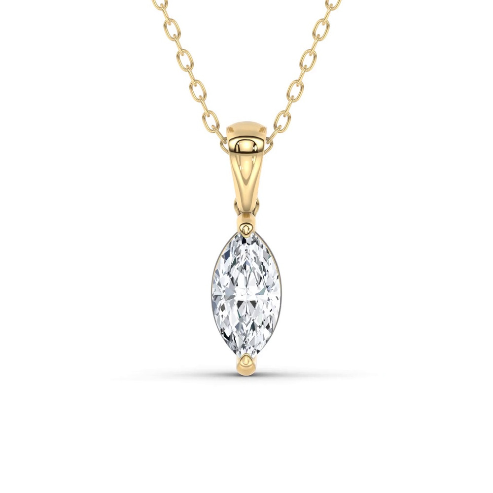 360 degree view of Midnight Halo Marquise Lab Pendant (1 ct. tw.) by Christian Siriano