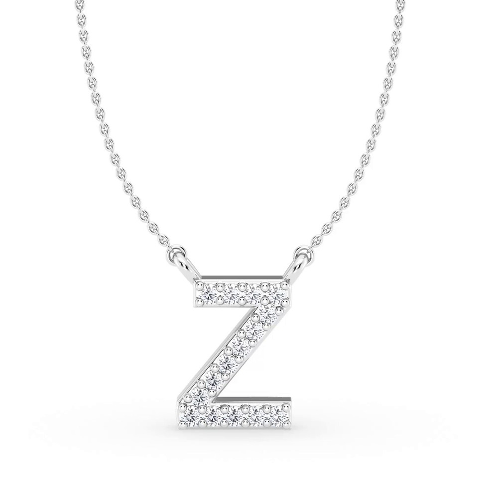 360 degree view of Diamond Initial Necklace – Z