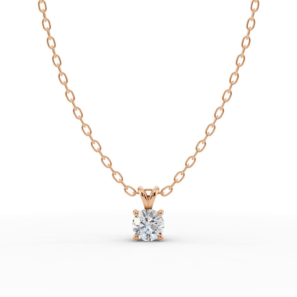 360 degree view of Split Bail Diamond Solitaire Necklace (¼ ct.)