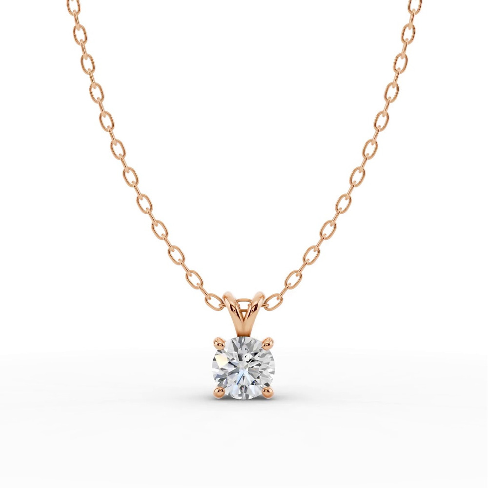 360 degree view of Split Bail Diamond Solitaire Necklace (½ ct.)