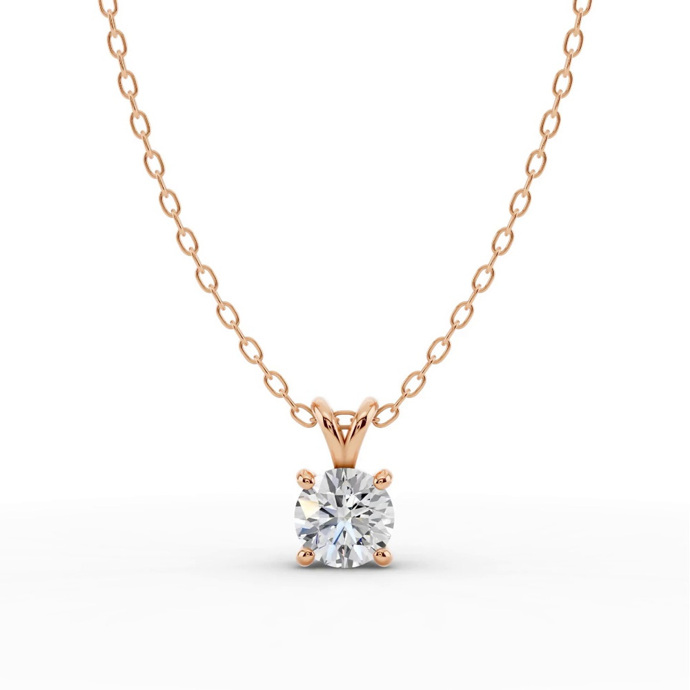 360 degree view of Split Bail Diamond Solitaire Necklace (¾ ct.)