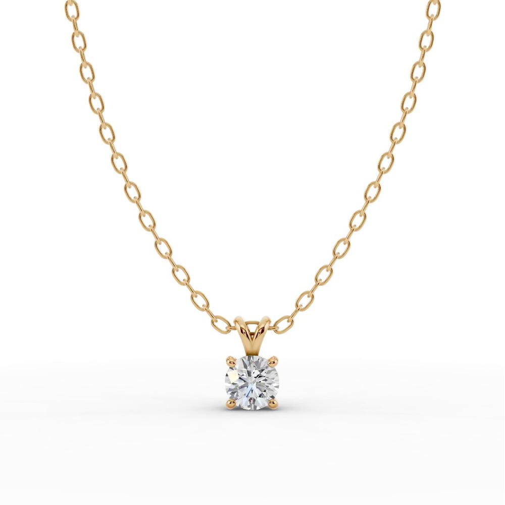 360 degree view of Split Bail Diamond Solitaire Necklace (¼ ct.)