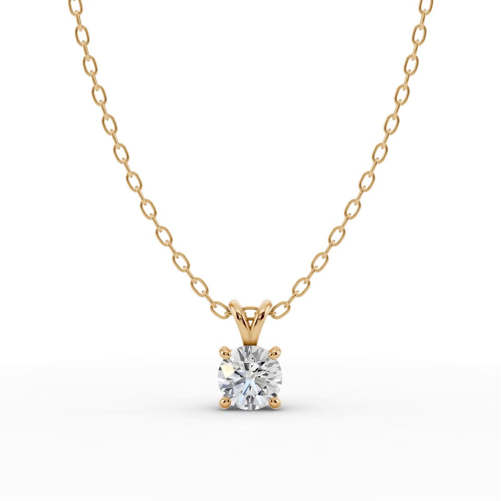360 degree view of Split Bail Diamond Solitaire Necklace (½ ct.)