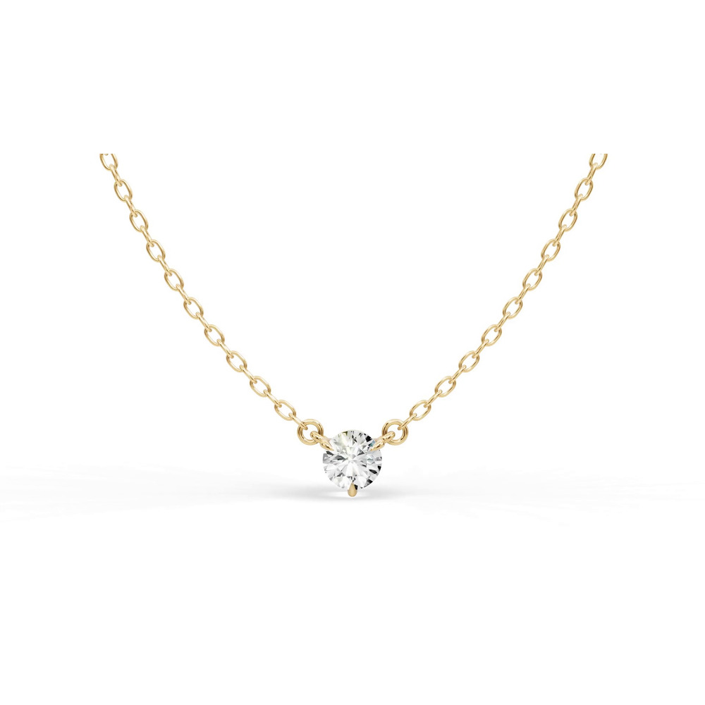 360 degree view of 3-Prong Diamond Solitaire Necklace (1/3 ct.)