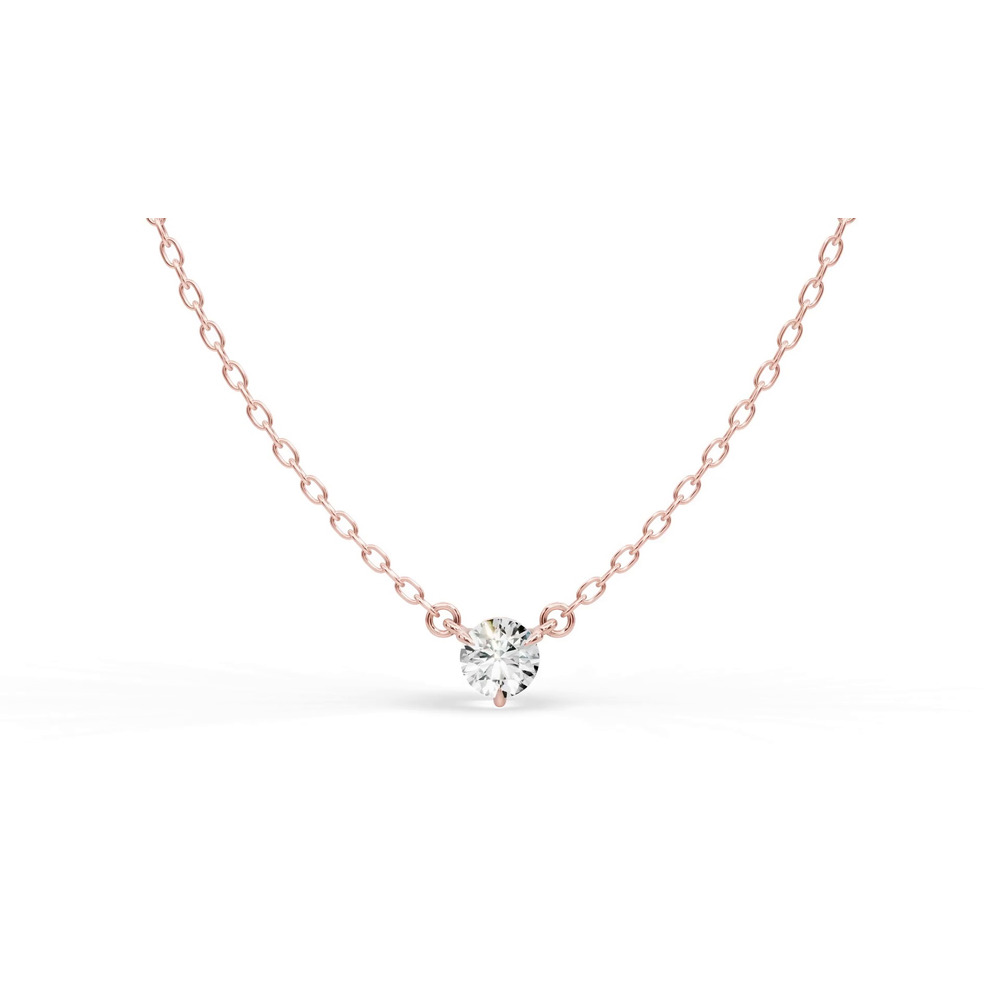 360 degree view of 3-Prong Diamond Solitaire Necklace (1/4 ct.)