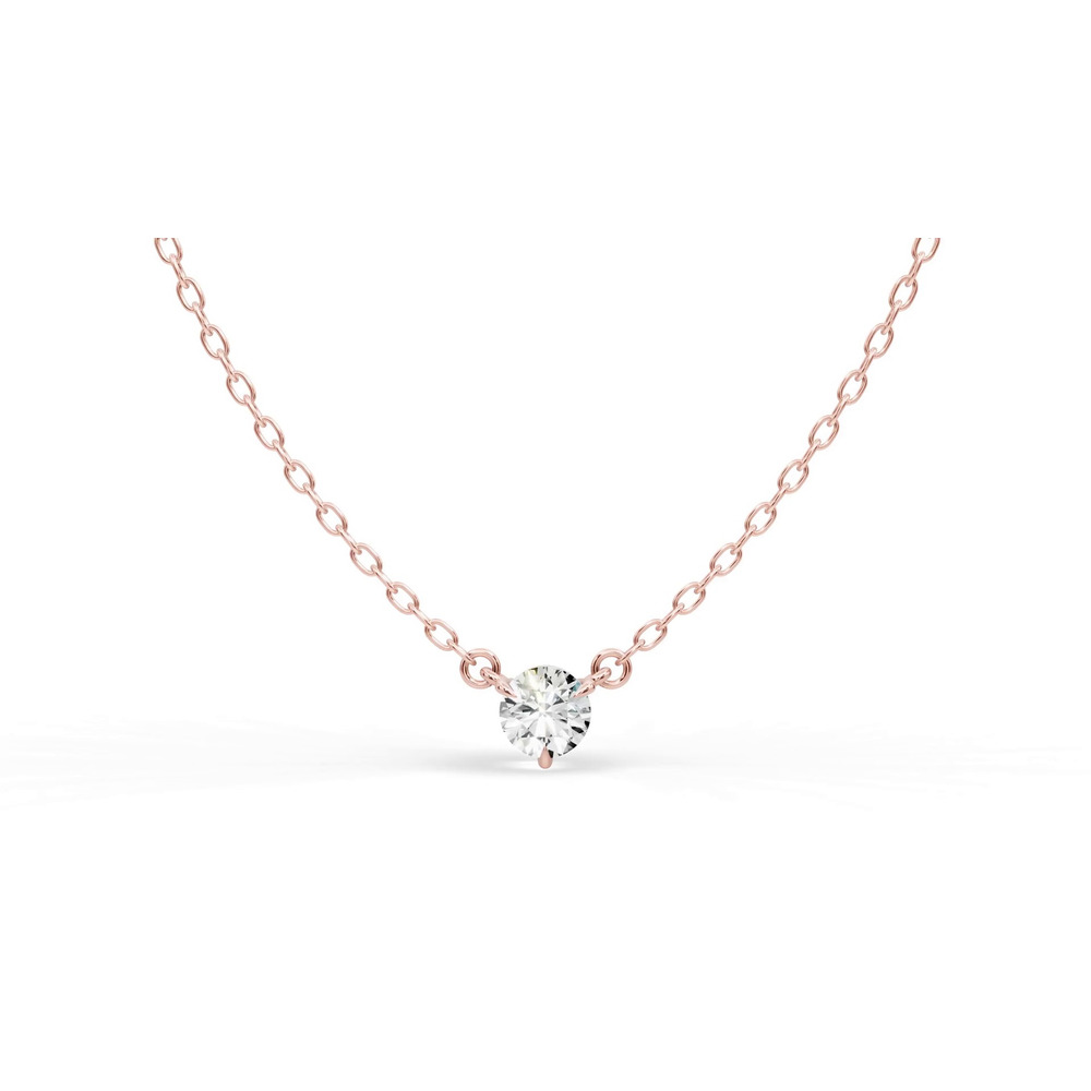 360 degree view of 3-Prong Diamond Solitaire Necklace (1/3 ct.)