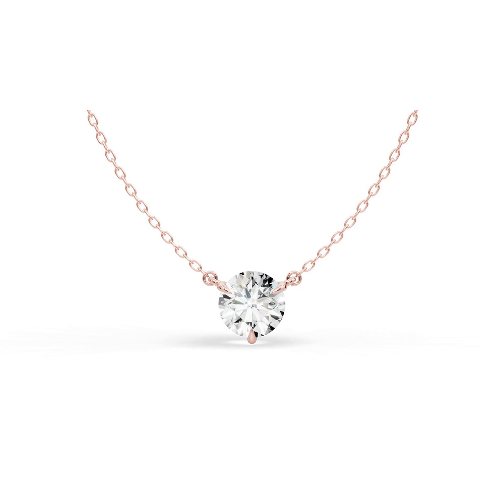 360 degree view of 3-Prong Diamond Solitaire Necklace (2 ct.)
