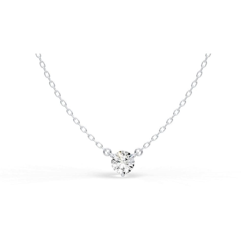 360 degree view of 3-Prong Diamond Solitaire Necklace (1/2 ct.)
