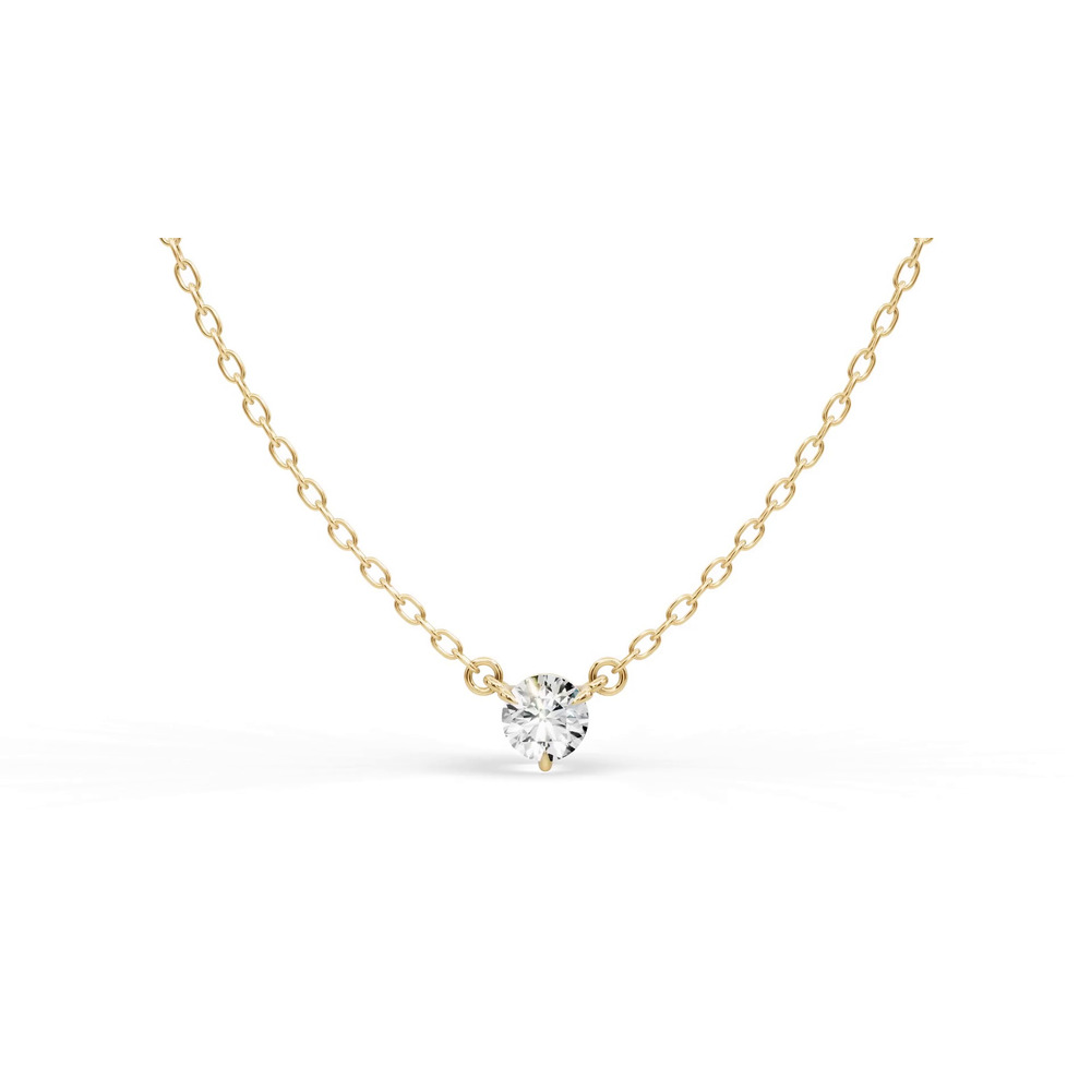360 degree view of 3-Prong Diamond Solitaire Necklace (1/4 ct.)