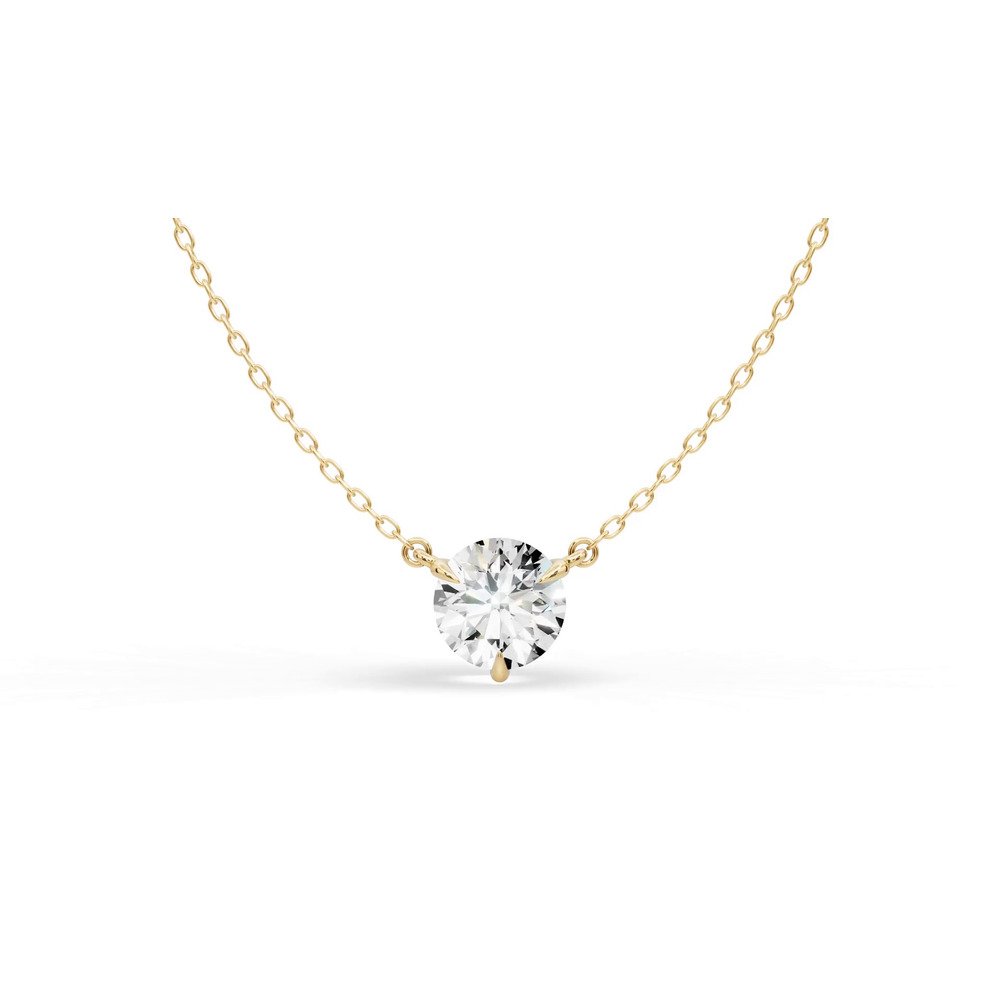 360 degree view of 3-Prong Diamond Solitaire Necklace (2 ct.)