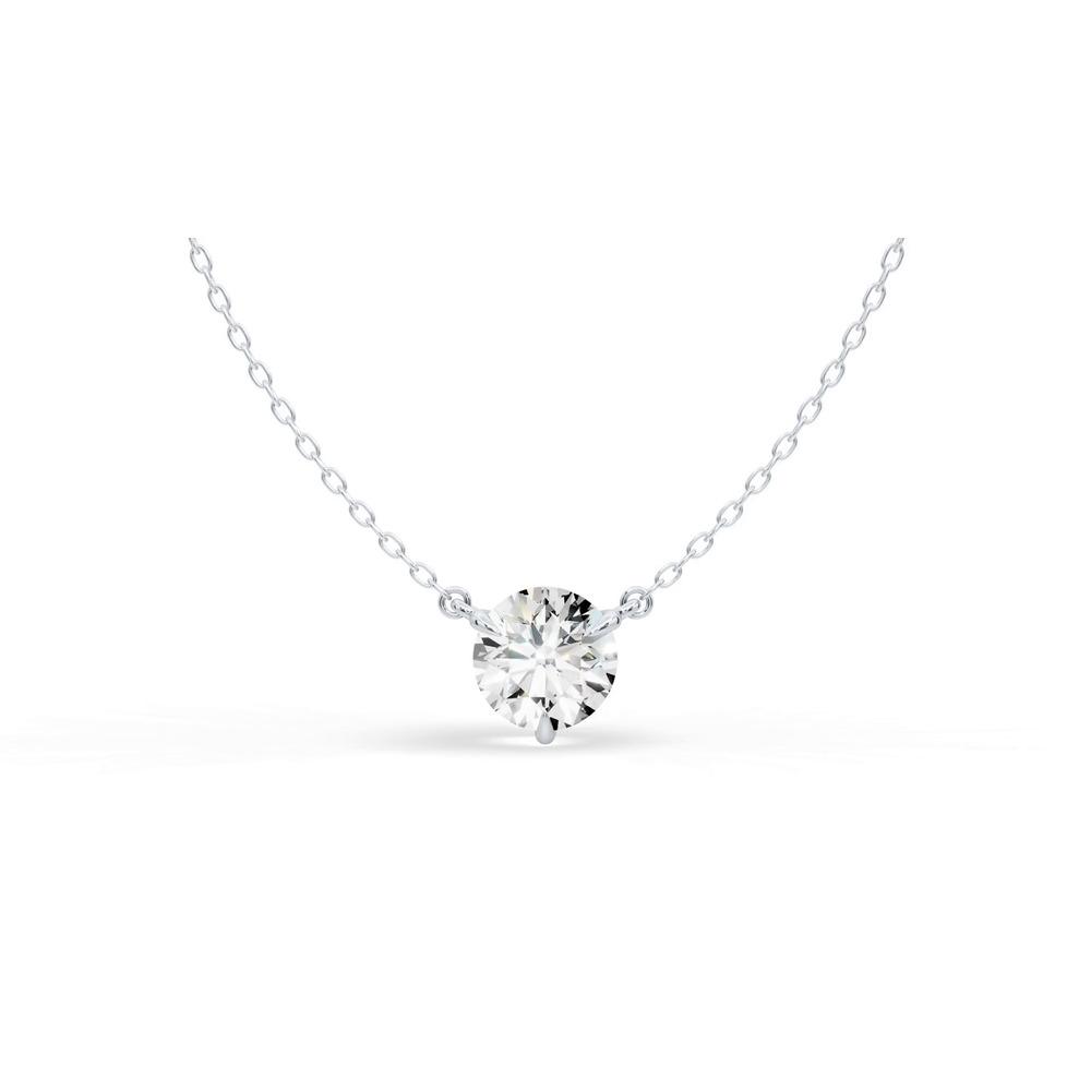 360 degree view of 3-Prong Diamond Solitaire Necklace (2 ct.)