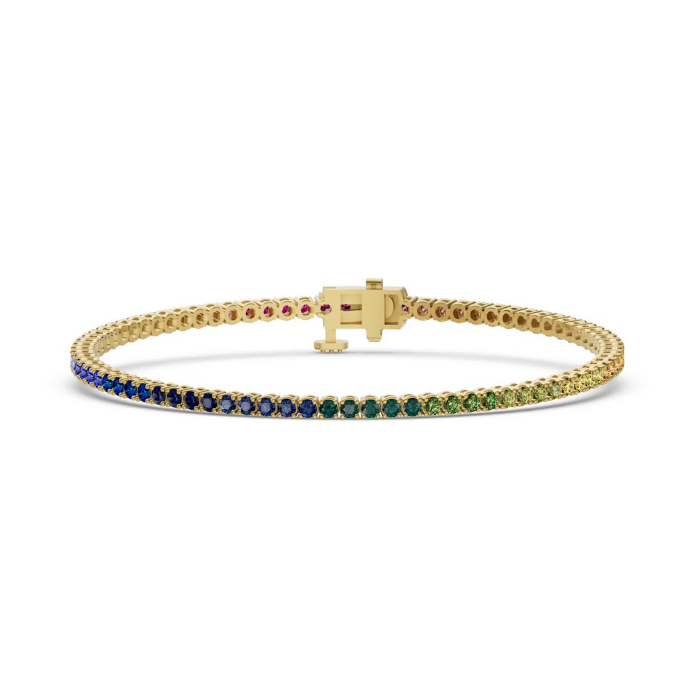 360 degree view of Rainbow Sapphire Tennis Bracelet (3 ct. tw.)