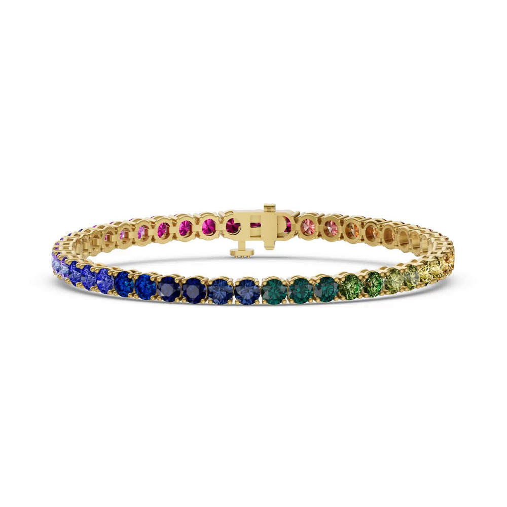 360 degree view of Rainbow Sapphire Tennis Bracelet (11 ct. tw.)