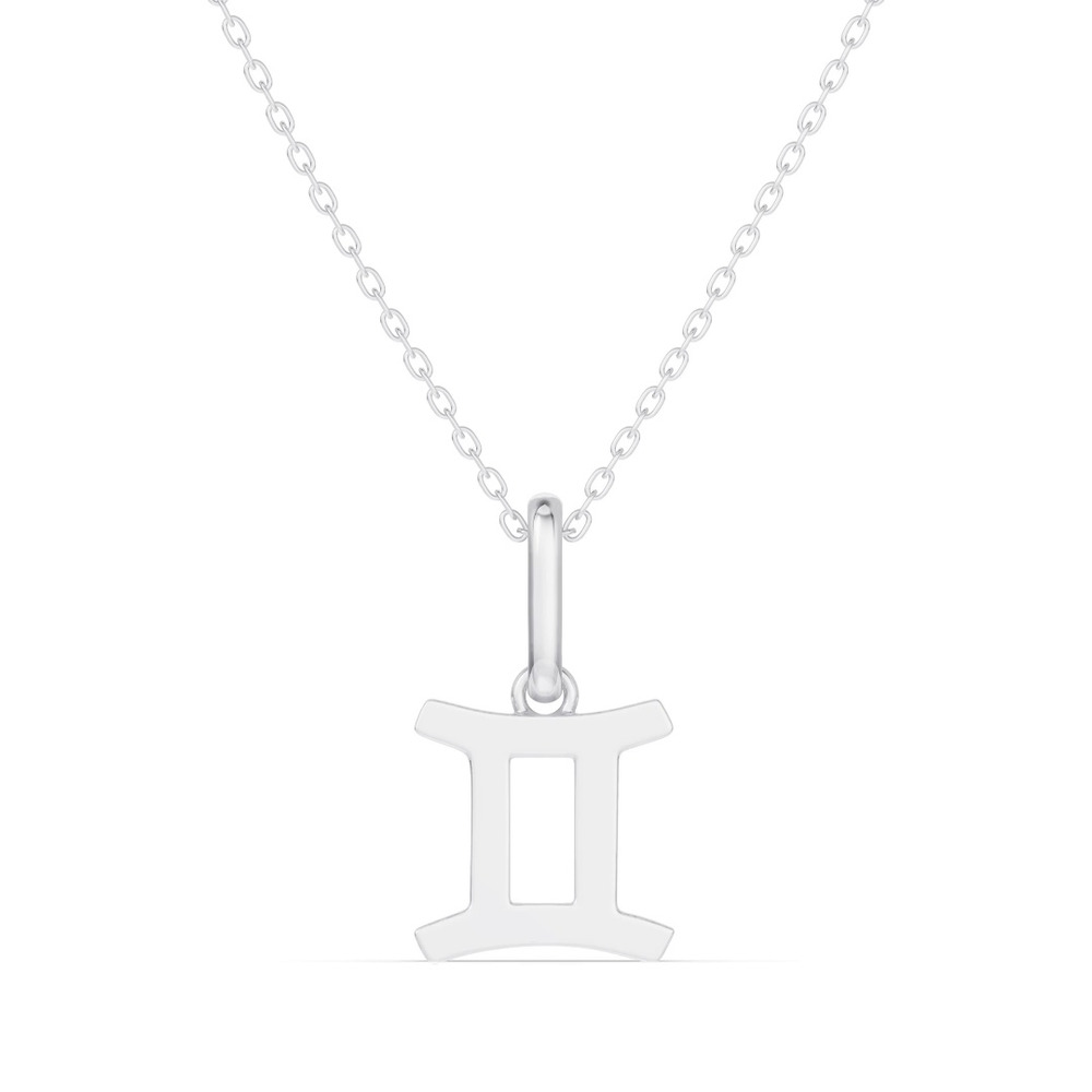 360 degree view of Gemini Zodiac Glyph Necklace