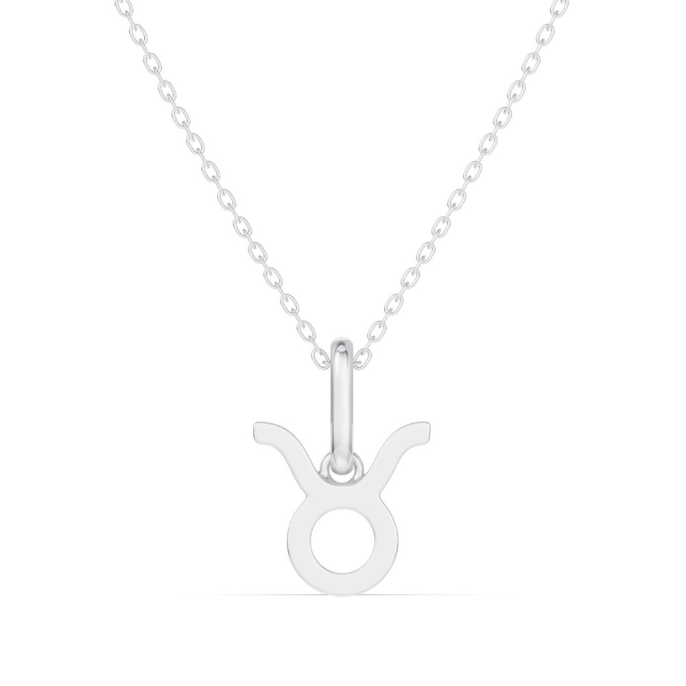 360 degree view of Taurus Zodiac Glyph Necklace
