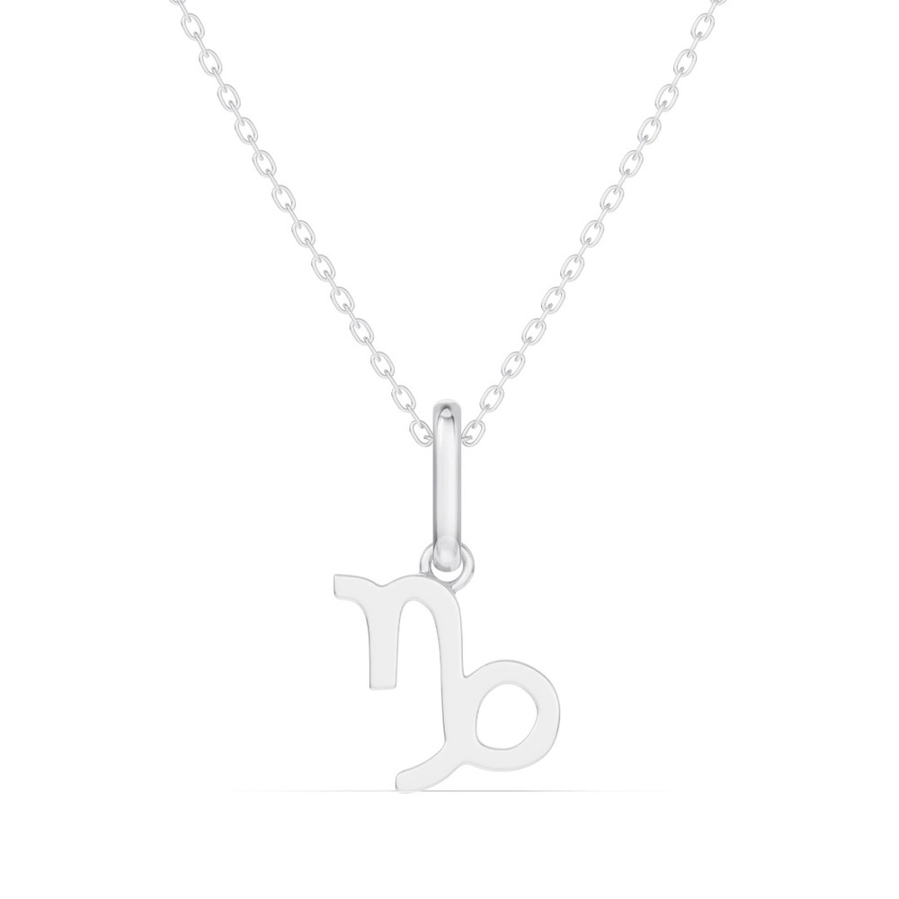 360 degree view of Capricorn Zodiac Glyph Necklace