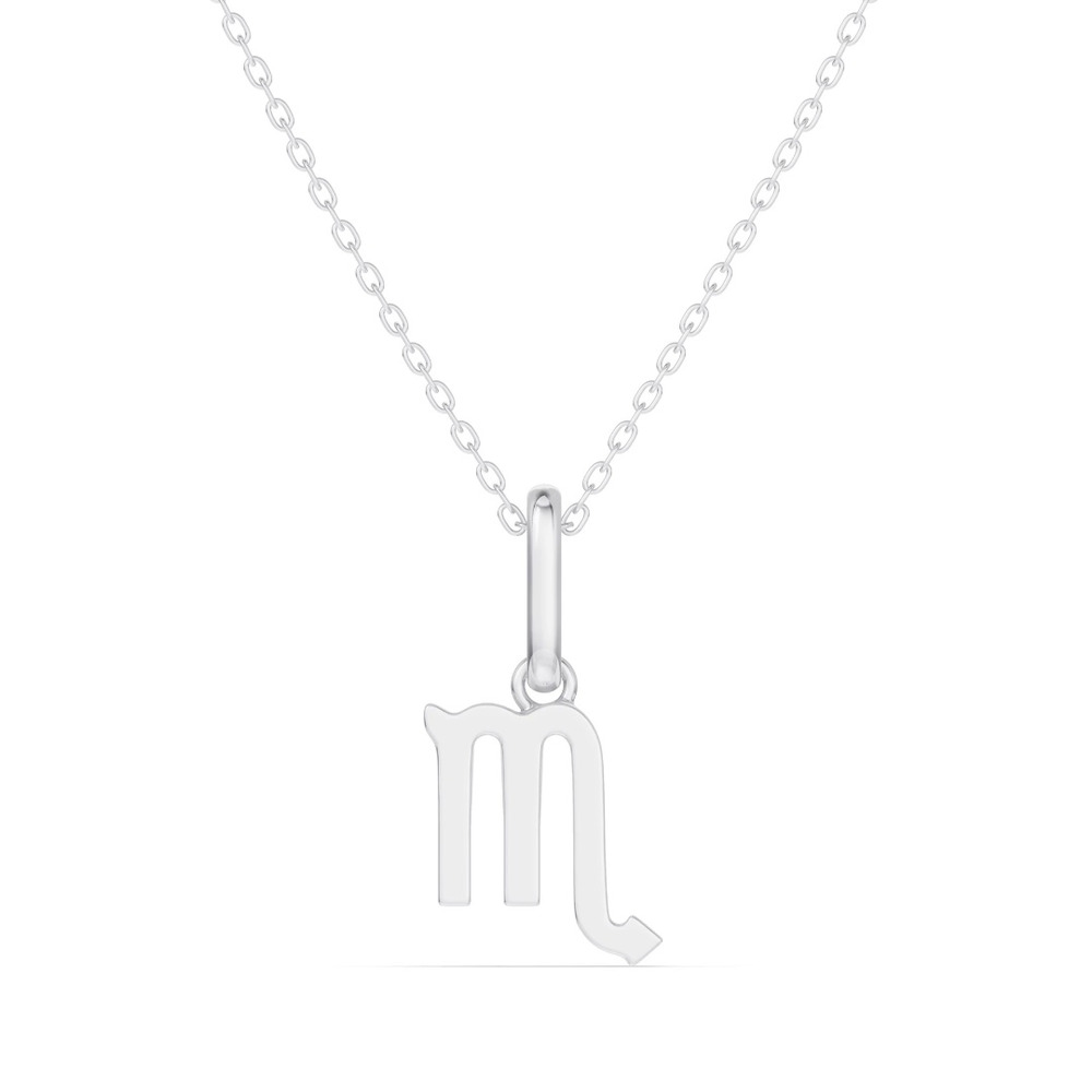 360 degree view of Scorpio Zodiac Glyph Necklace