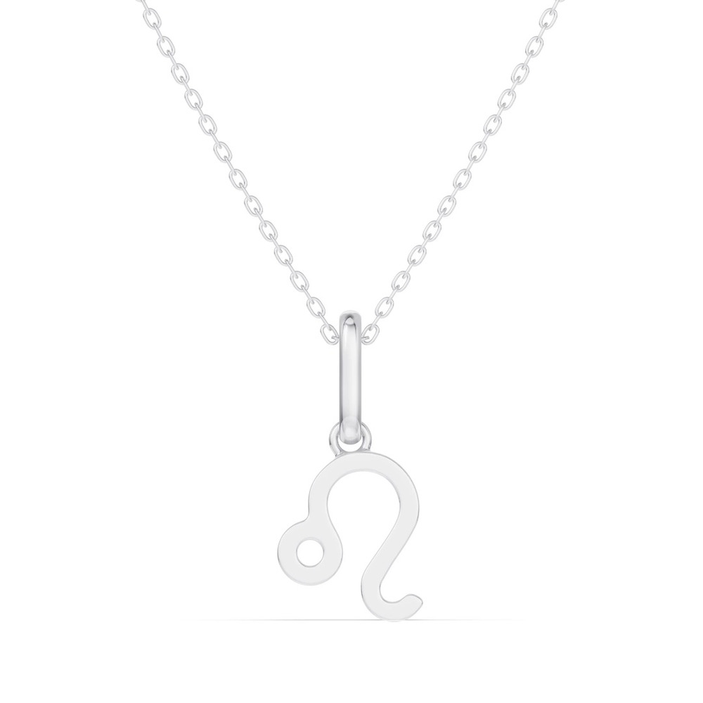 360 degree view of Leo Zodiac Glyph Necklace