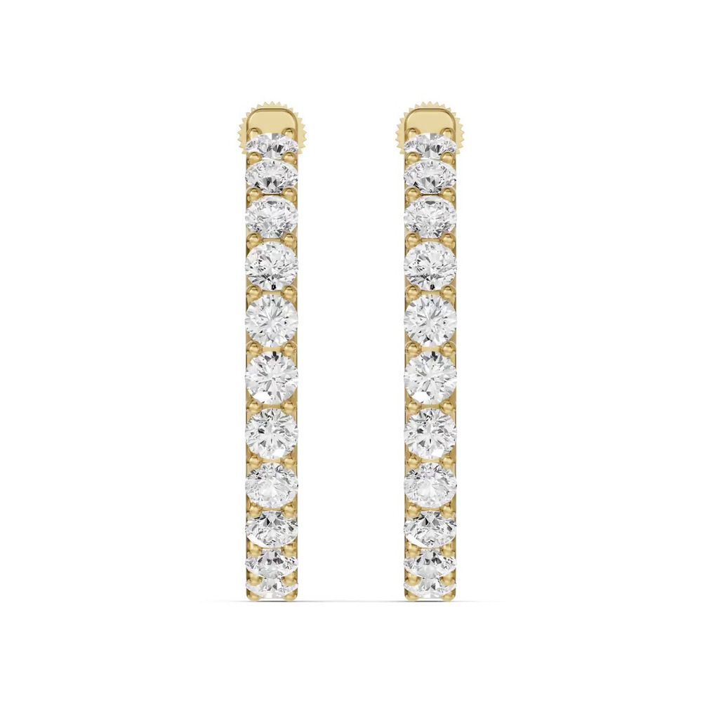 360 degree view of Unity Prong Hoop Earrings (5 ct. tw.)