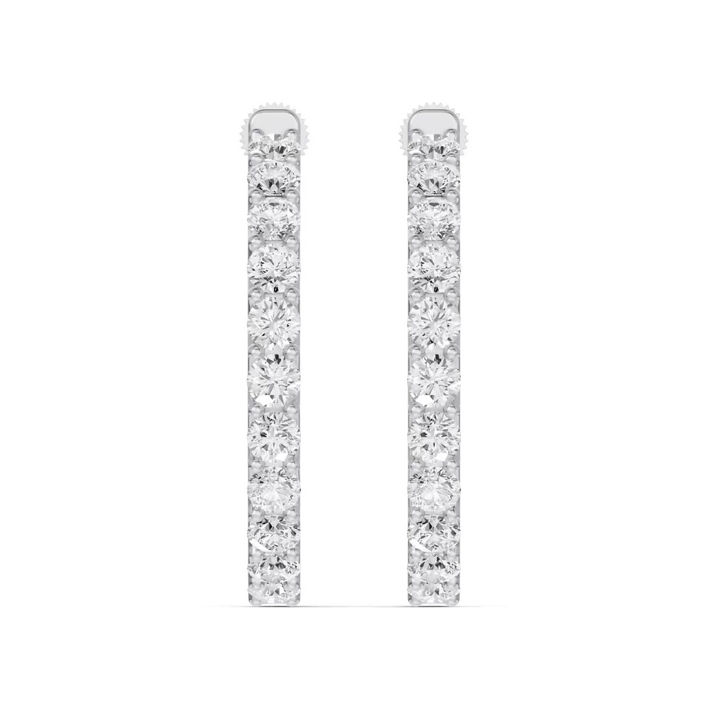 360 degree view of Unity Prong Hoop Earrings (5 ct. tw.)
