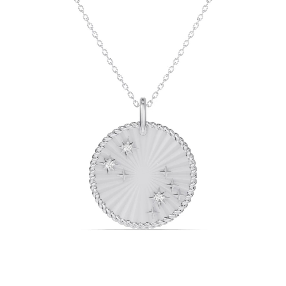 360 degree view of Gemini Celestial Zodiac Medallion Pendant