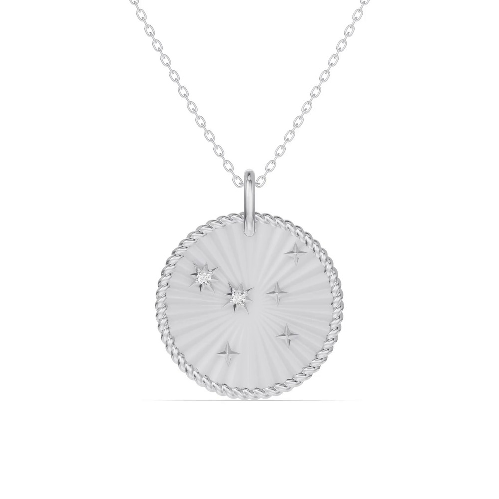 360 degree view of Cancer Celestial Zodiac Medallion Pendant