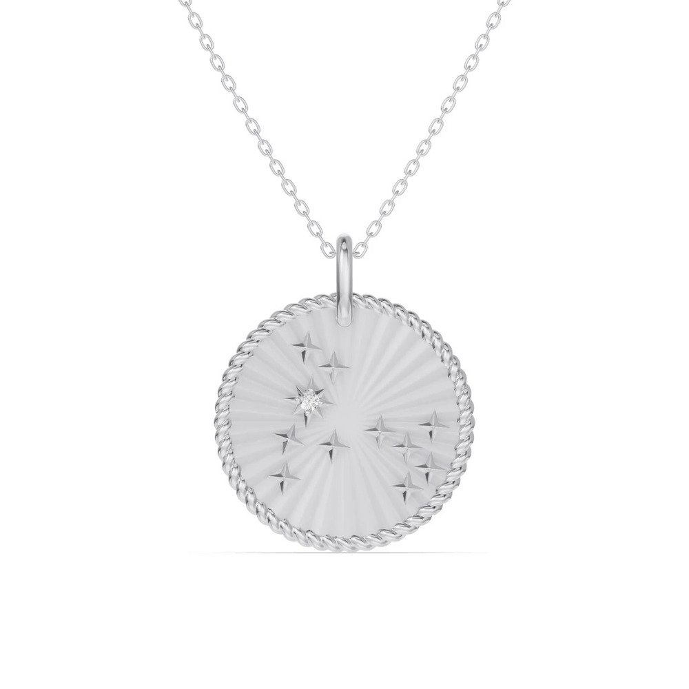 360 degree view of Pisces Celestial Zodiac Medallion Pendant