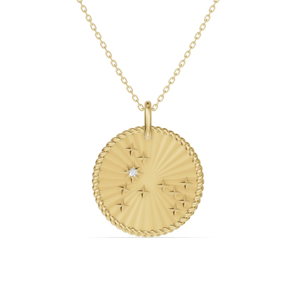 360 degree view of Pisces Celestial Zodiac Medallion Pendant