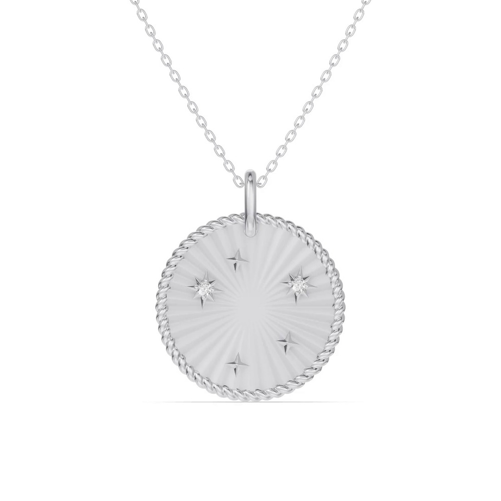 360 degree view of Libra Celestial Zodiac Medallion Pendant