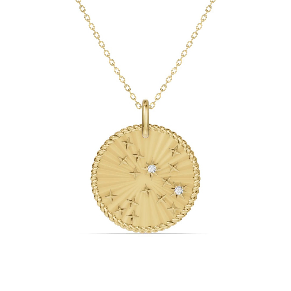 360 degree view of Sagittarius Celestial Zodiac Medallion Pendant