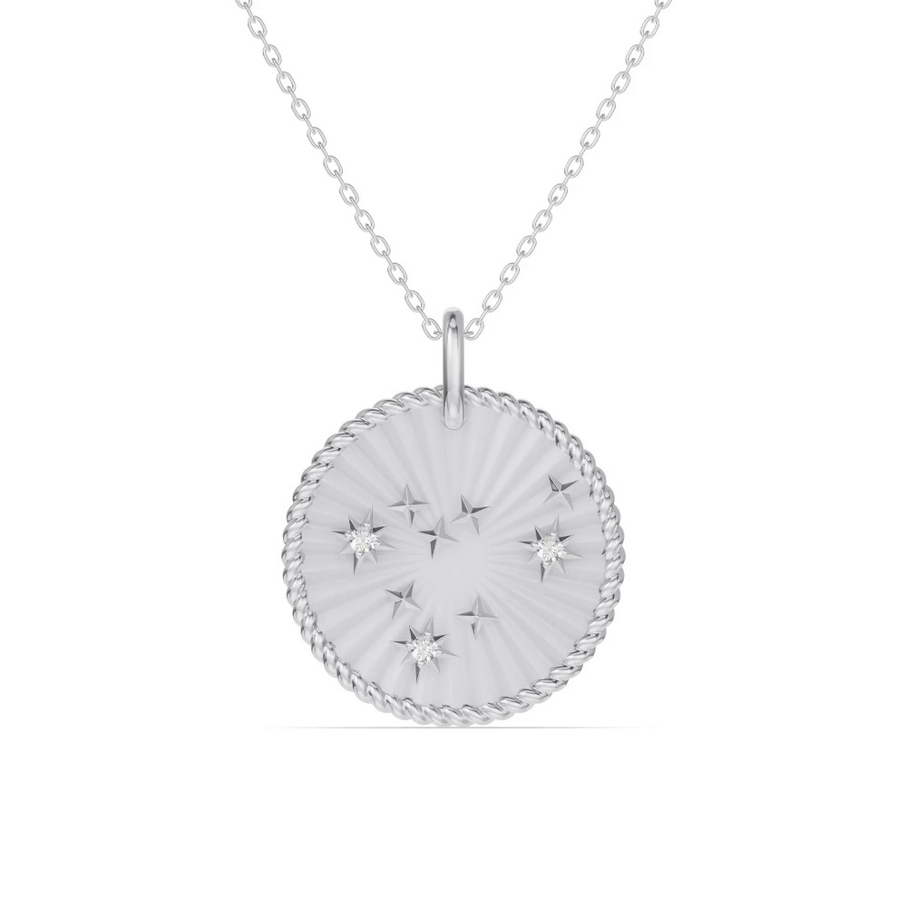 360 degree view of Capricorn Celestial Zodiac Medallion Pendant