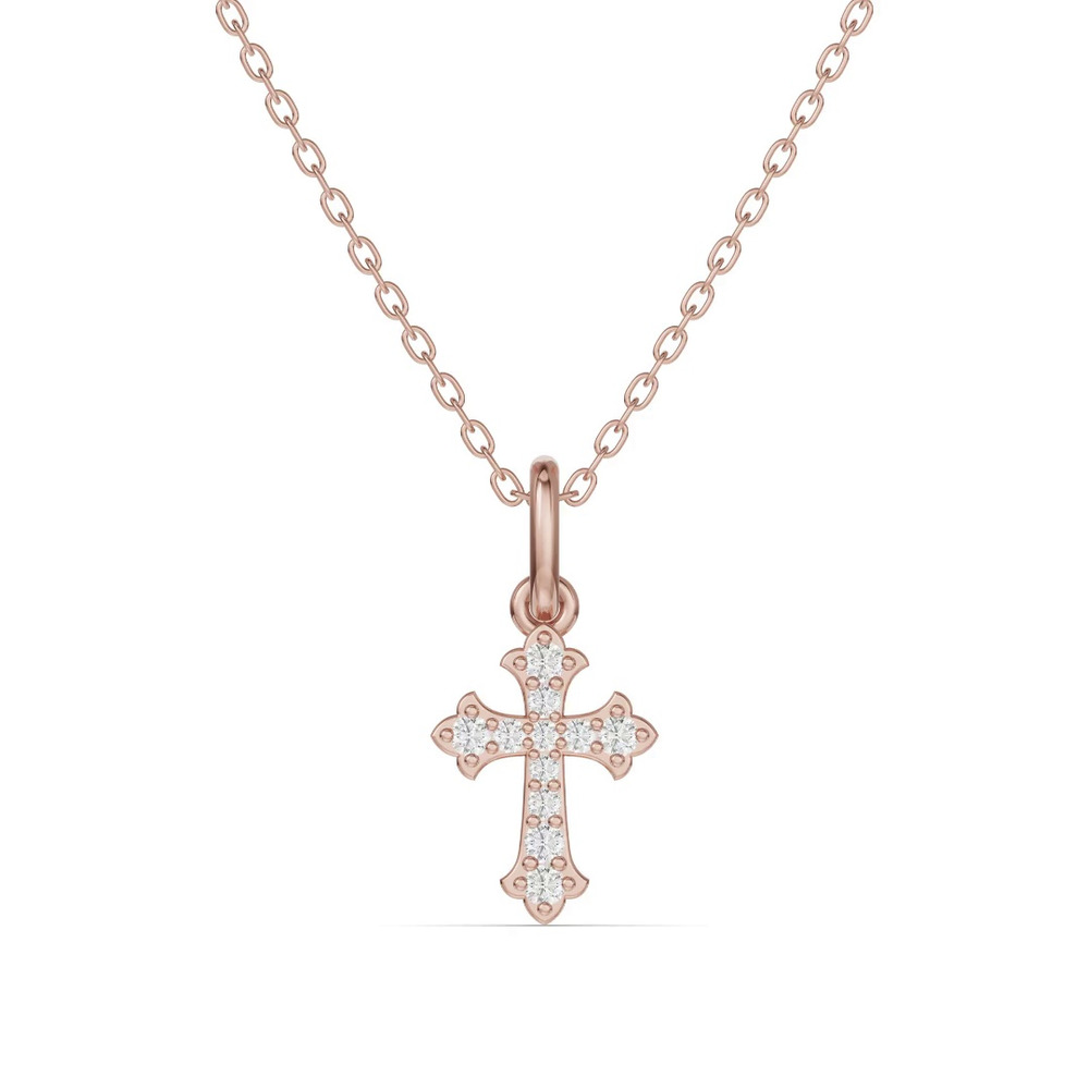 360 degree view of Grace Pavé Cross Pendant