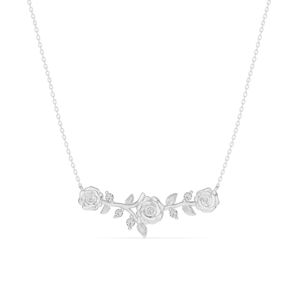 360 degree view of Rose Diamond Necklace
