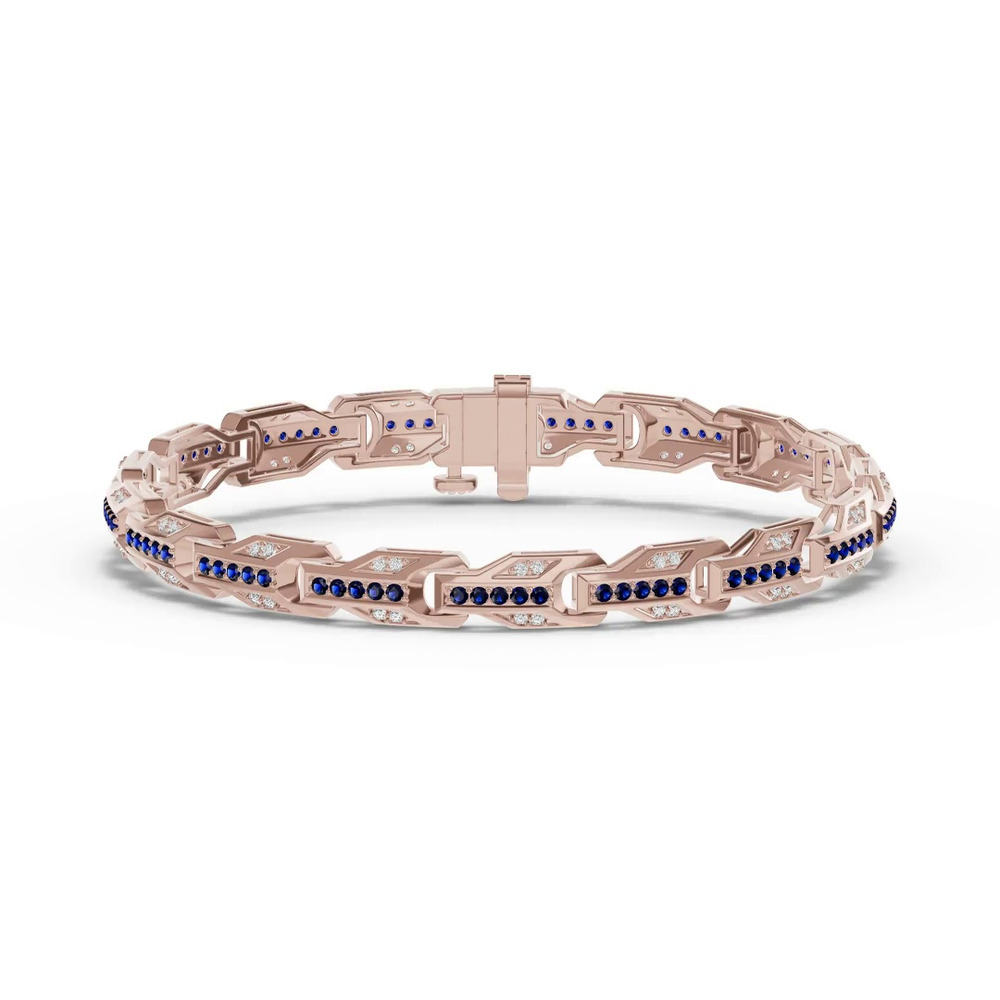 360 degree view of Ferma Diamond & Sapphire Bracelet