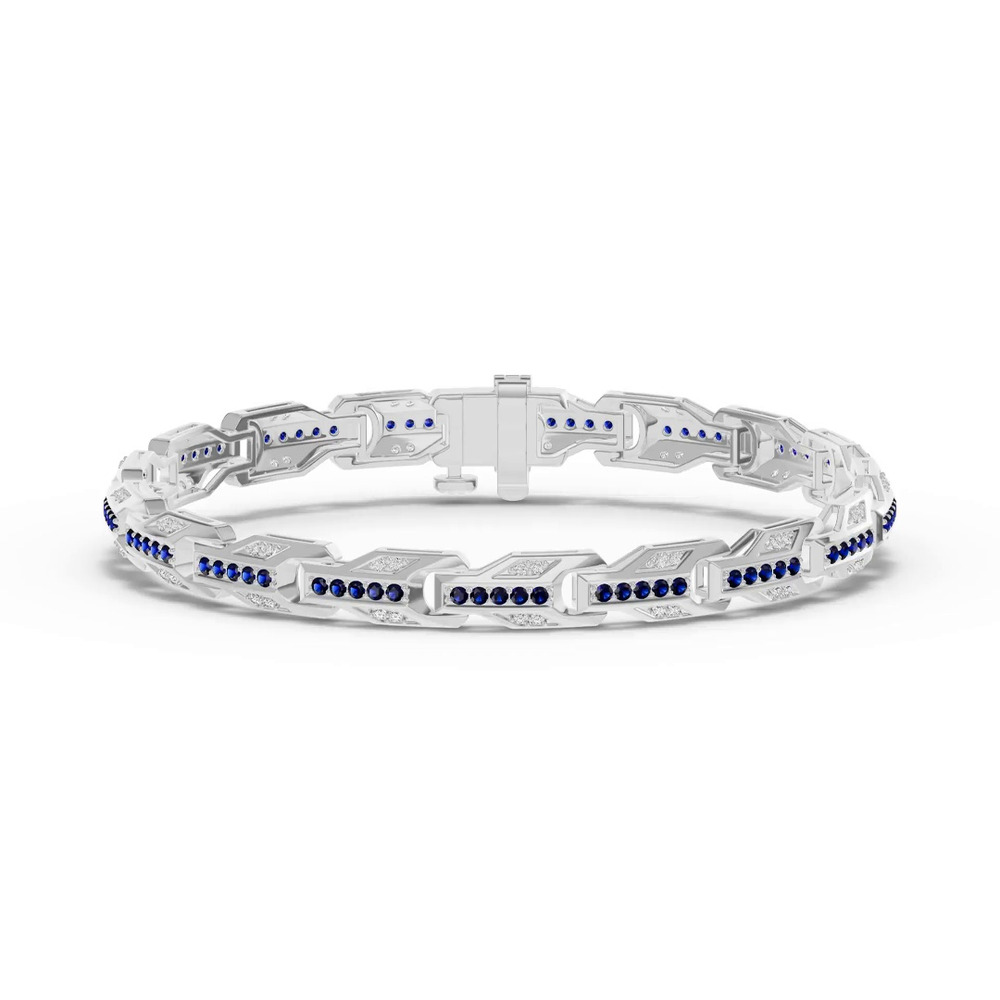 360 degree view of Ferma Lab Diamond & Sapphire Bracelet