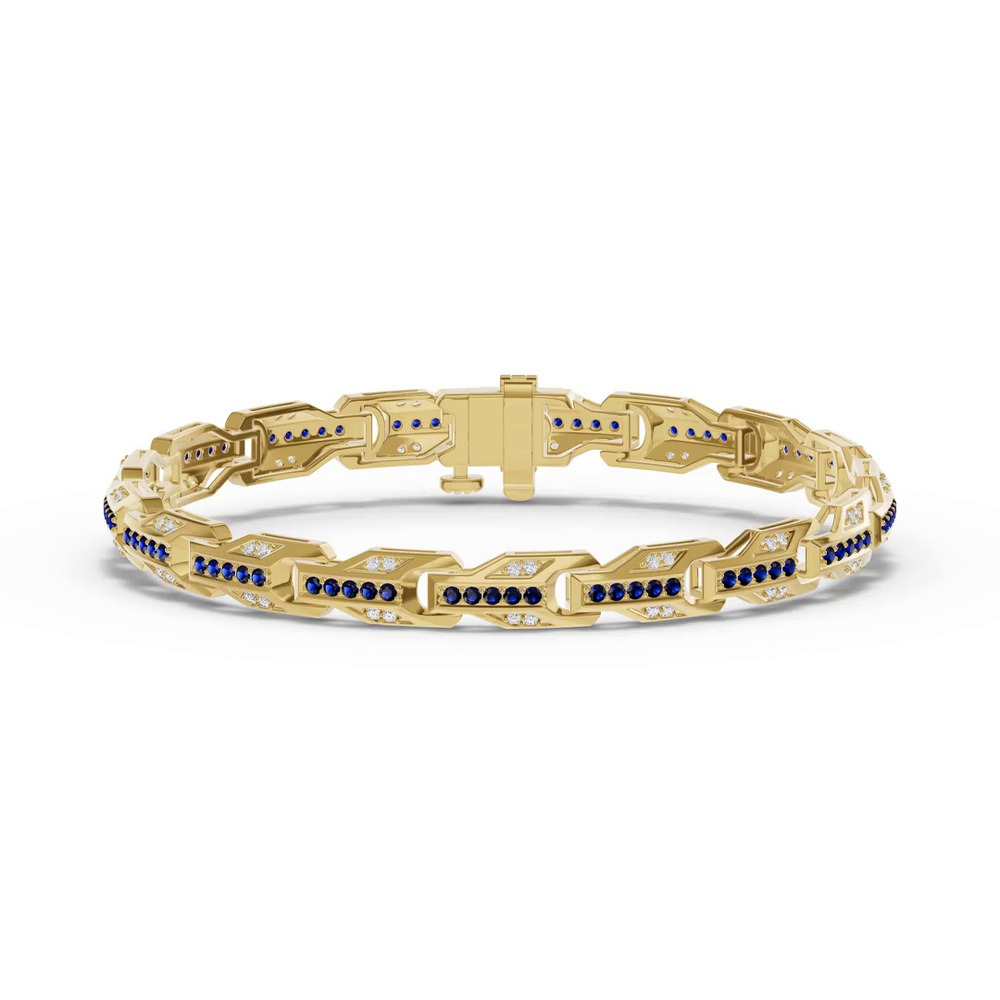 360 degree view of Ferma Diamond & Sapphire Bracelet