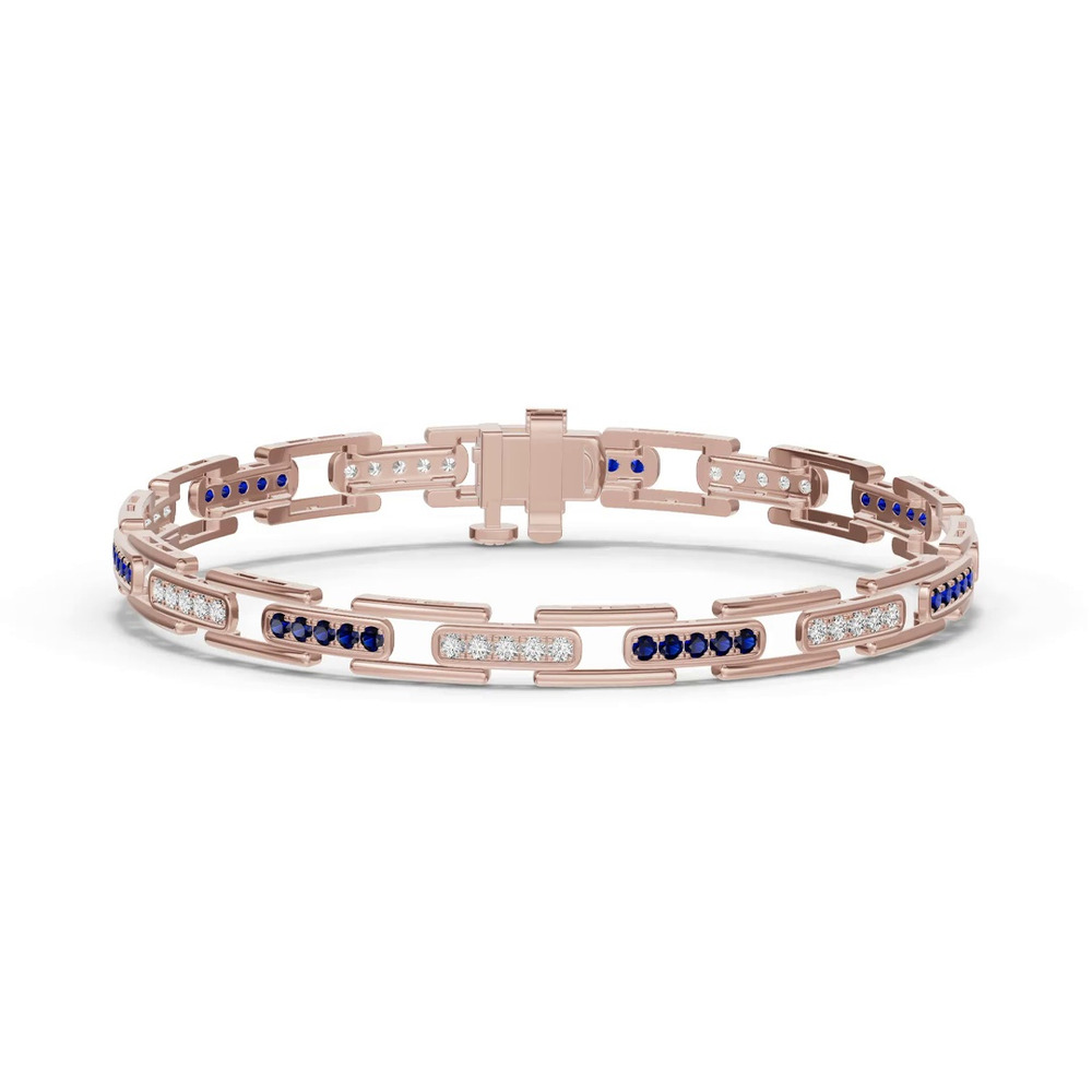 360 degree view of Corvella Diamond & Sapphire Bracelet