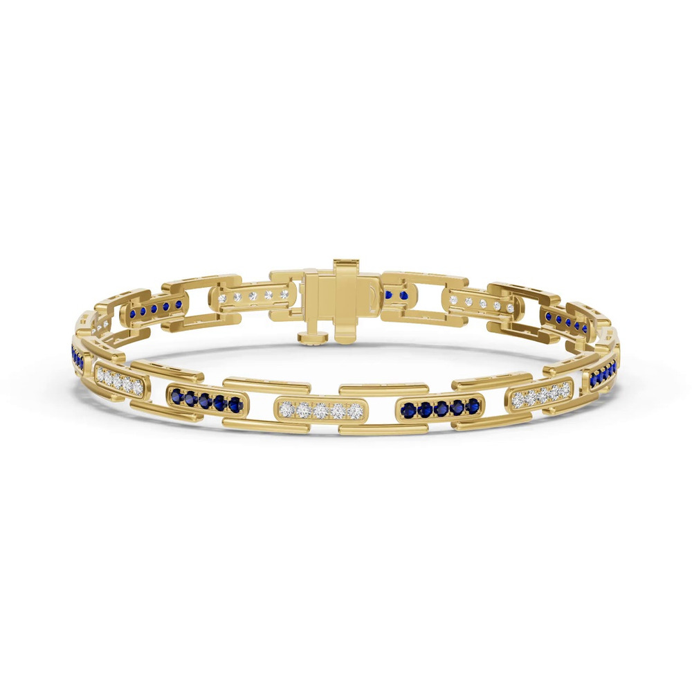 360 degree view of Corvella Diamond & Sapphire Bracelet