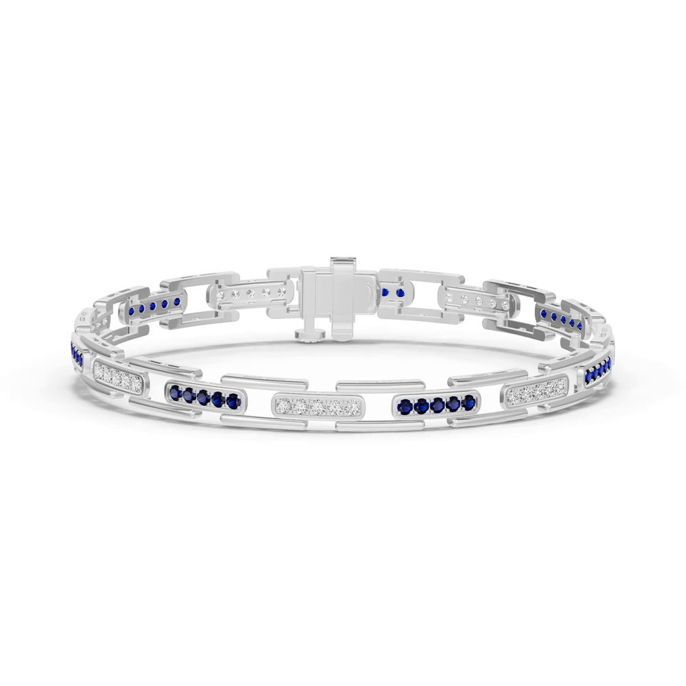 360 degree view of Corvella Diamond & Sapphire Bracelet