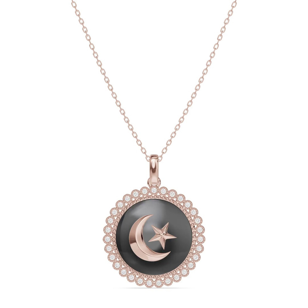 360 degree view of Astril Heirloom Lab Diamond Medallion Pendant