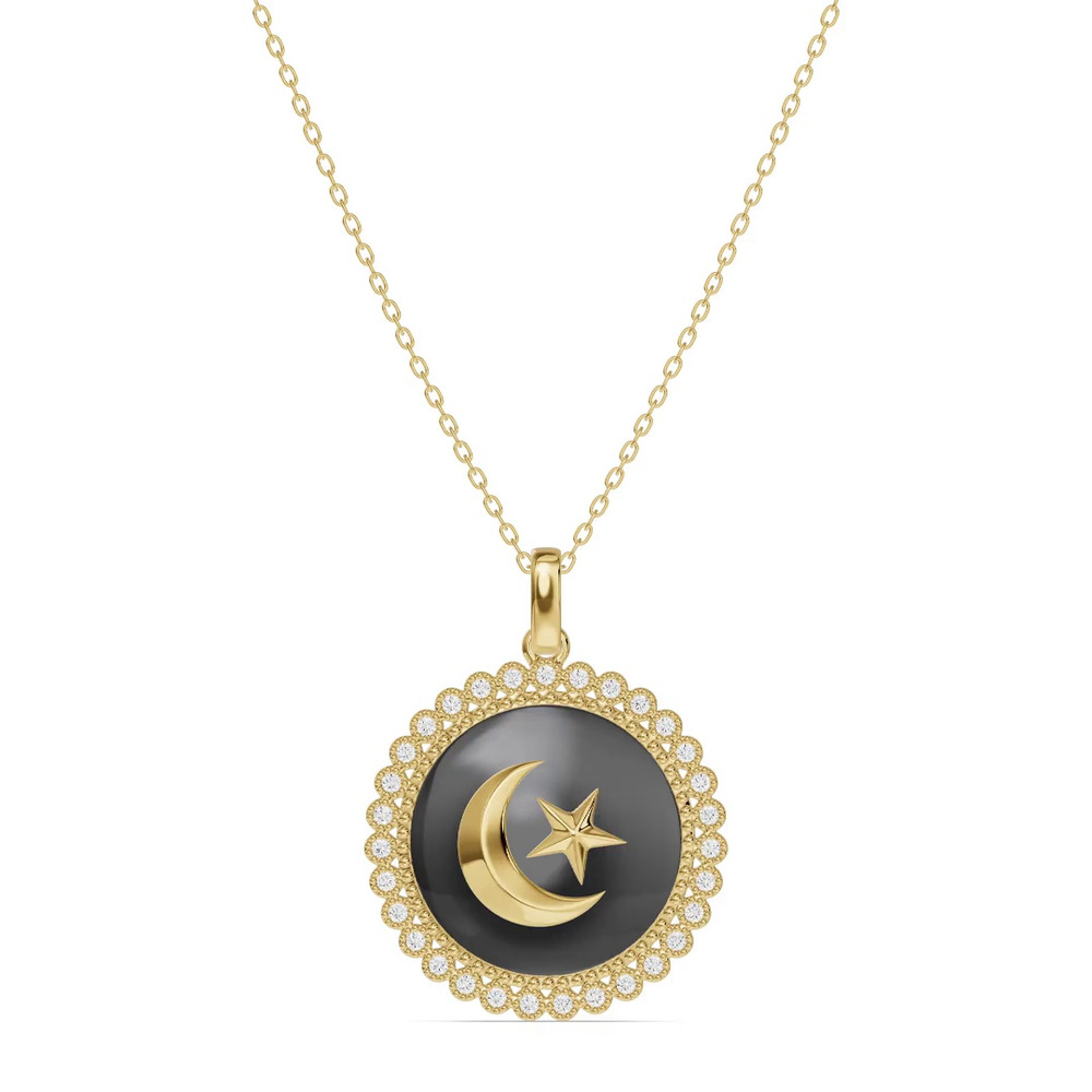 360 degree view of Astril Heirloom Diamond Medallion Pendant