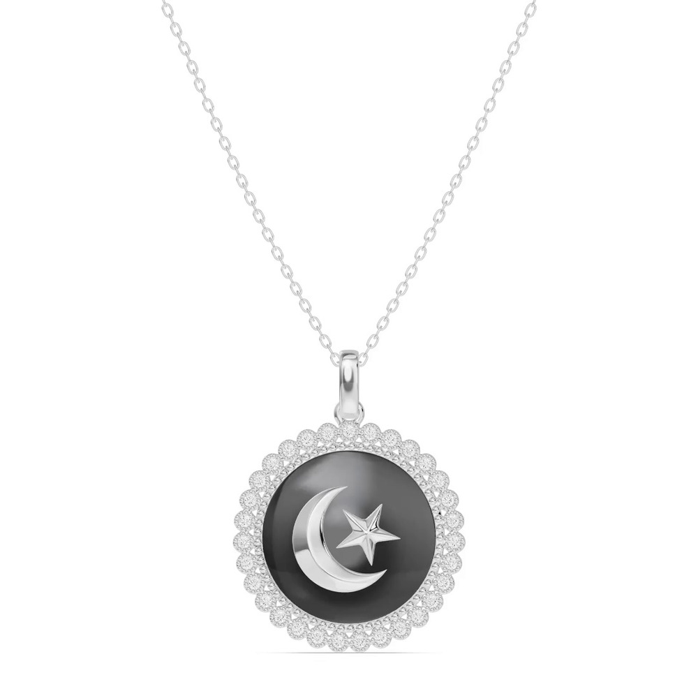 360 degree view of Astril Heirloom Lab Diamond Medallion Pendant