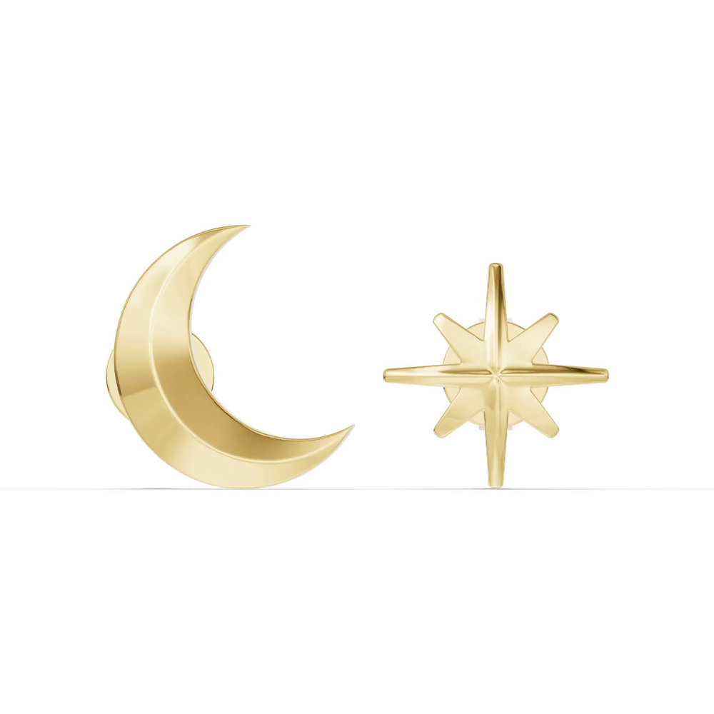 360 degree view of Astril Moon & North Star Earrings