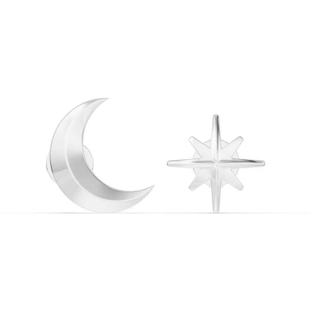 360 degree view of Astril Moon & North Star Earrings