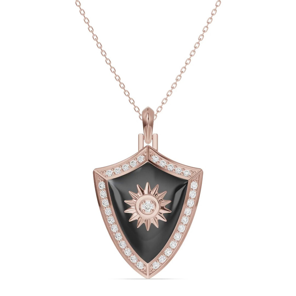 360 degree view of Astril Sol Shield Lab Diamond Pendant