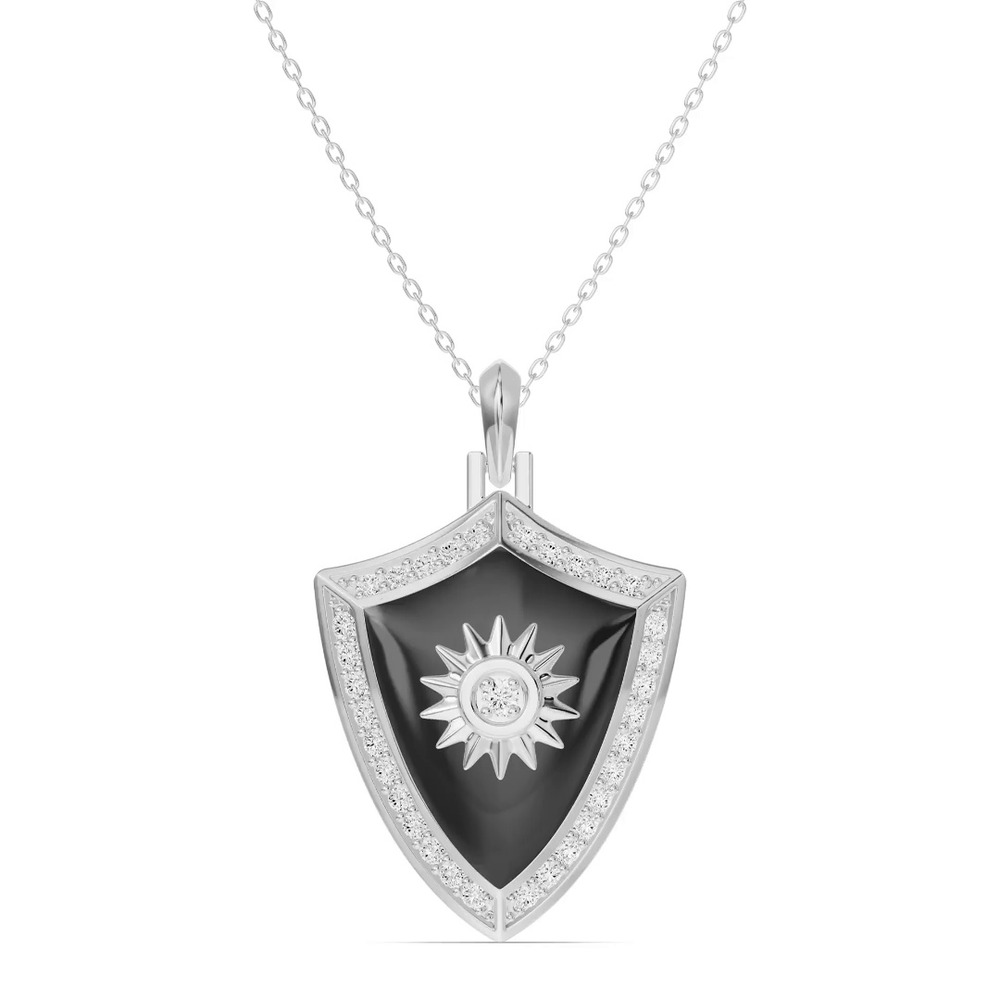 360 degree view of Astril Sol Shield Lab Diamond Pendant