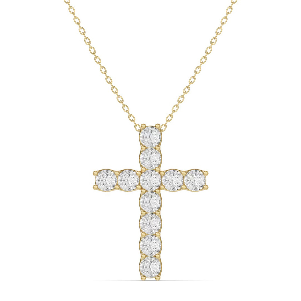 360 degree view of Unity Prong Diamond Cross Pendant (1.50 ct. tw.)