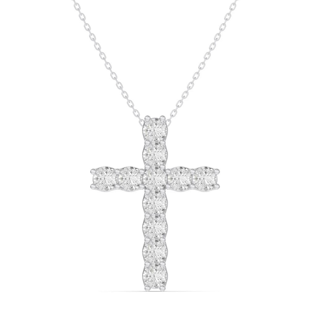 360 degree view of Unity Prong Lab Diamond Cross Pendant (2.00 ct. tw.)